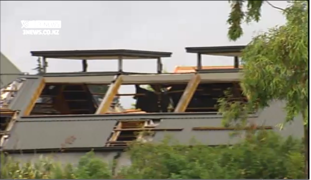 The Kumar"s completely destroyed Christchurch, New Zealand home.