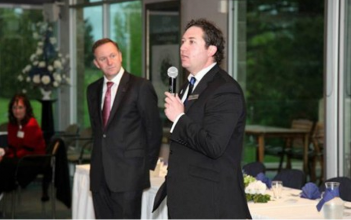 National Party karaoke: John Key looks on as his toad belts out "puff the magic dragon"