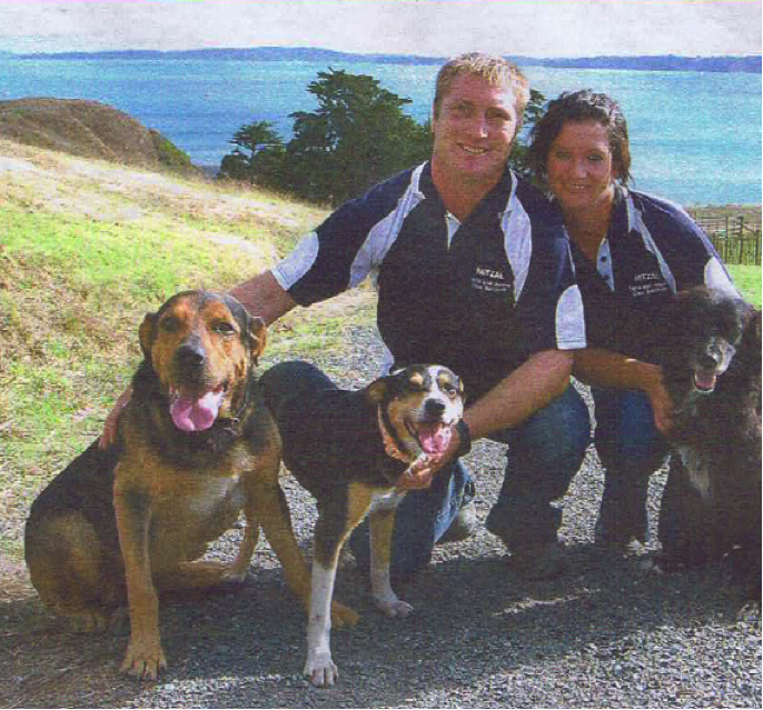 Matthew Crann with his best friends [from left Pluto, Pearl, and Bess].  The other dog with the matted hair is criminal Elizabeth “cumsack” Currie – Matthew Crann’s abuser and false accuser - who had just been unfaithful to Matthew Crann [when this picture was published in an agricultural magazine] with Matthew Cranns best mate Clevedon businesscunt Shane McInnes