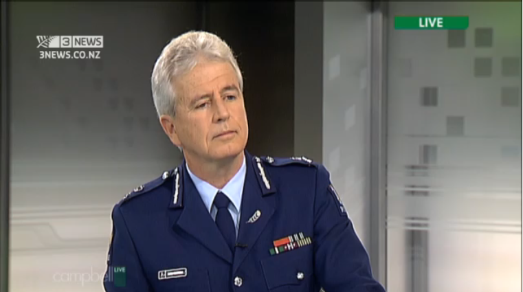 Arrogance personified: super-sized egoist NZ Police Commissioner Peter Marshall a man devoid of scruples ordered bloggers be threatened with arrest and imprisonment and then when realising the police had been thumped, and only then, ordered police spin doctors to gear change and shift the publics focus.