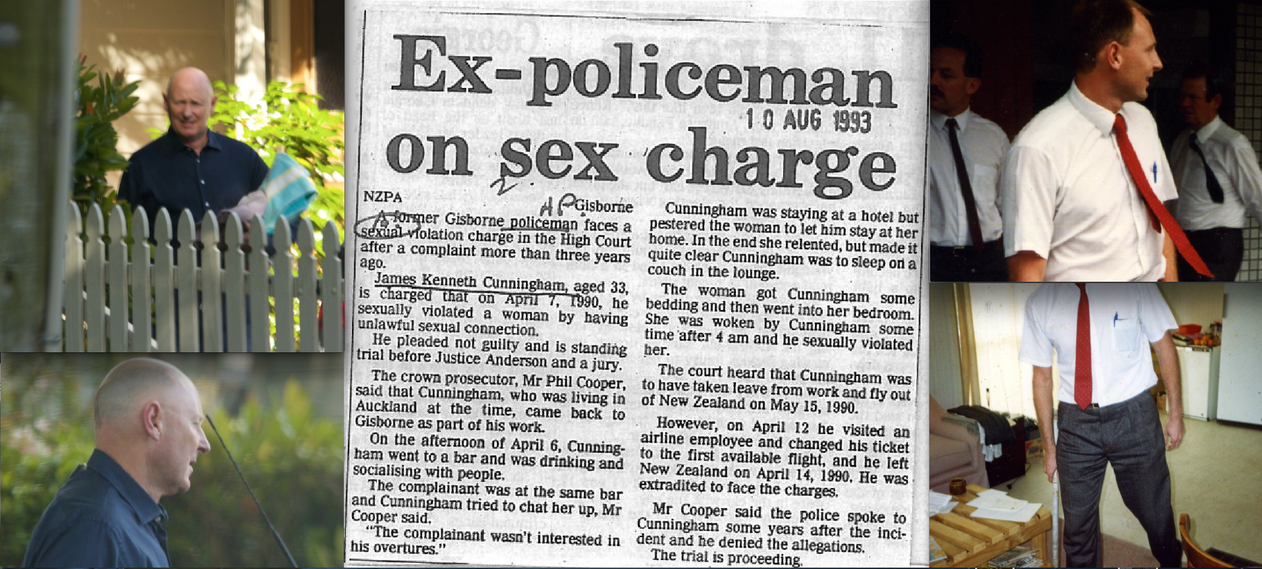 - Gisborne police rat pack recruit - Detective James “Batonboy” Cunningham. Right October 1988, left November 2013 