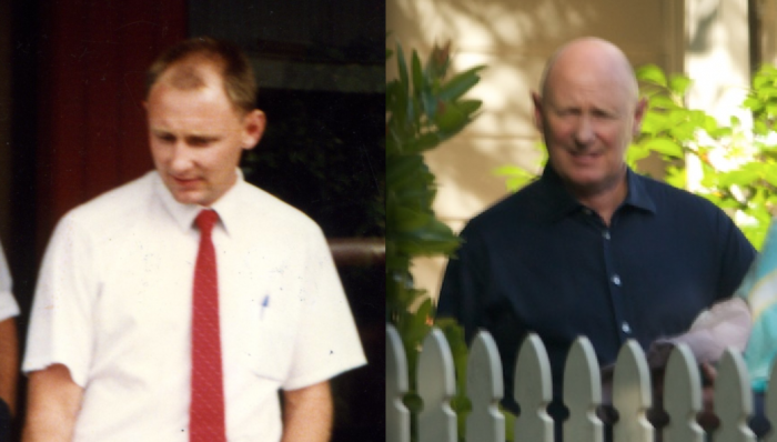 Detective James Kenneth Cunningham right 1988 -left the reinvented psychologist 2013