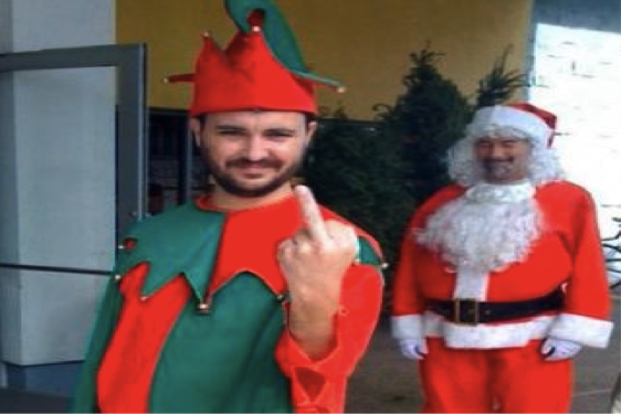 Santa Slaters helpers Christmas message to Mr Matty Blomfield