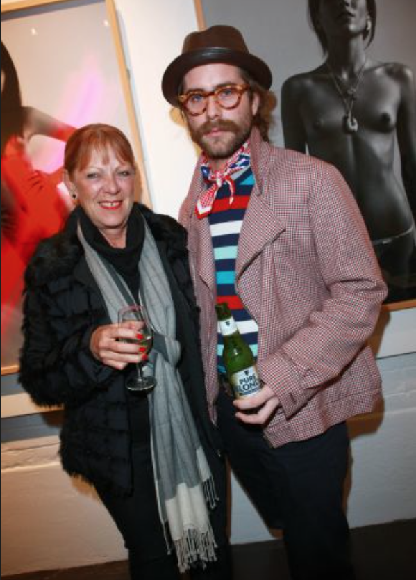 Champagne anyone? Craig Owen Photo Exhibition, Letham gallery, L to R, Mary and Benny Castles, August 15th 2008