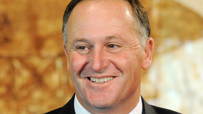 New Zealand Prime Minister John Key at a joint press conference with Australian Prime Minister Tony Abbott at Government House, Auckland, New Zealand, Saturday, February 28, 2015. (AAP IMAGE/SNPA, Ross Setford) NO ARCHIVING