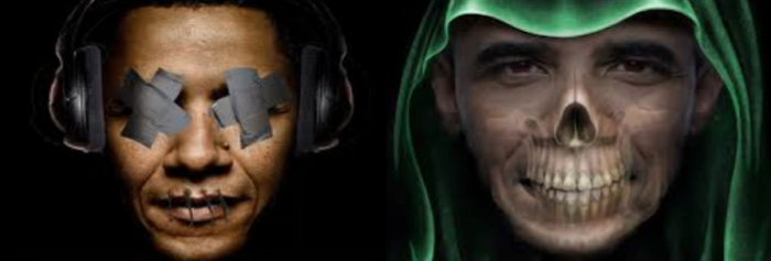 The “dark One” hears no evil, sees no evil, speaks no evil – but millions have died as Obama slept