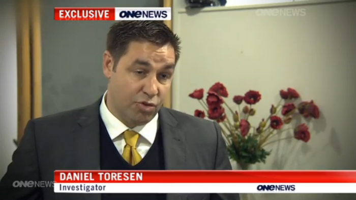 Clear evidence of repetitive head trauma is evident in the speech, facial expressions, and lack of cognitive capacity of Daniel Toresen.  Is he a victim of his father’s uncontrollable violence? Beaten dumb by dumber.